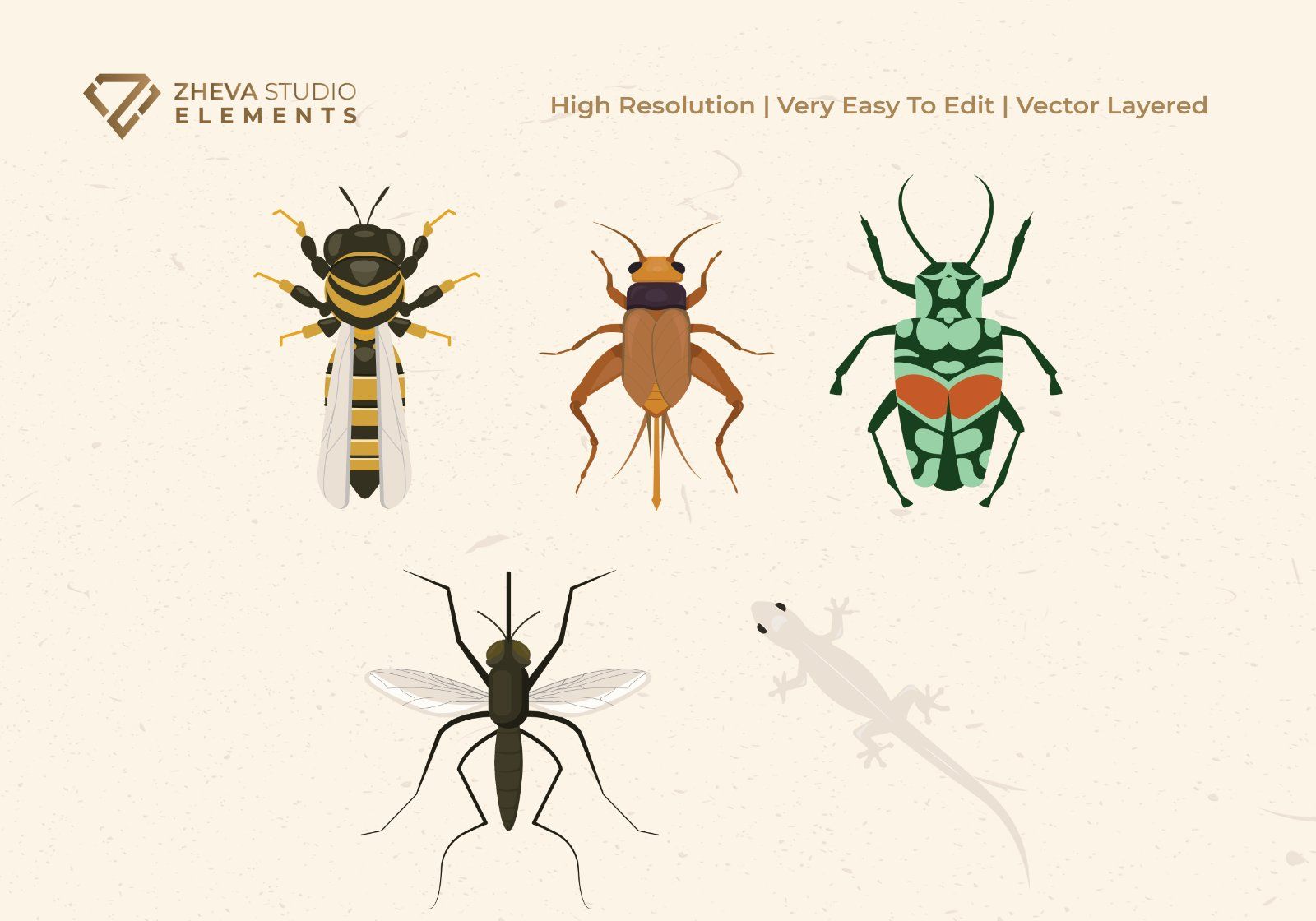 Premium Animal Insects Vector Illustration – 10 EPS & PNG Files