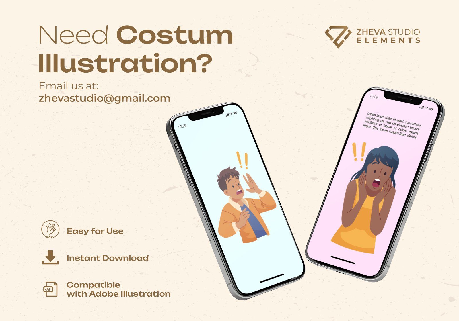 Premium Shocked Face Expressions Vector Illustration – 6 EPS & PNG Files