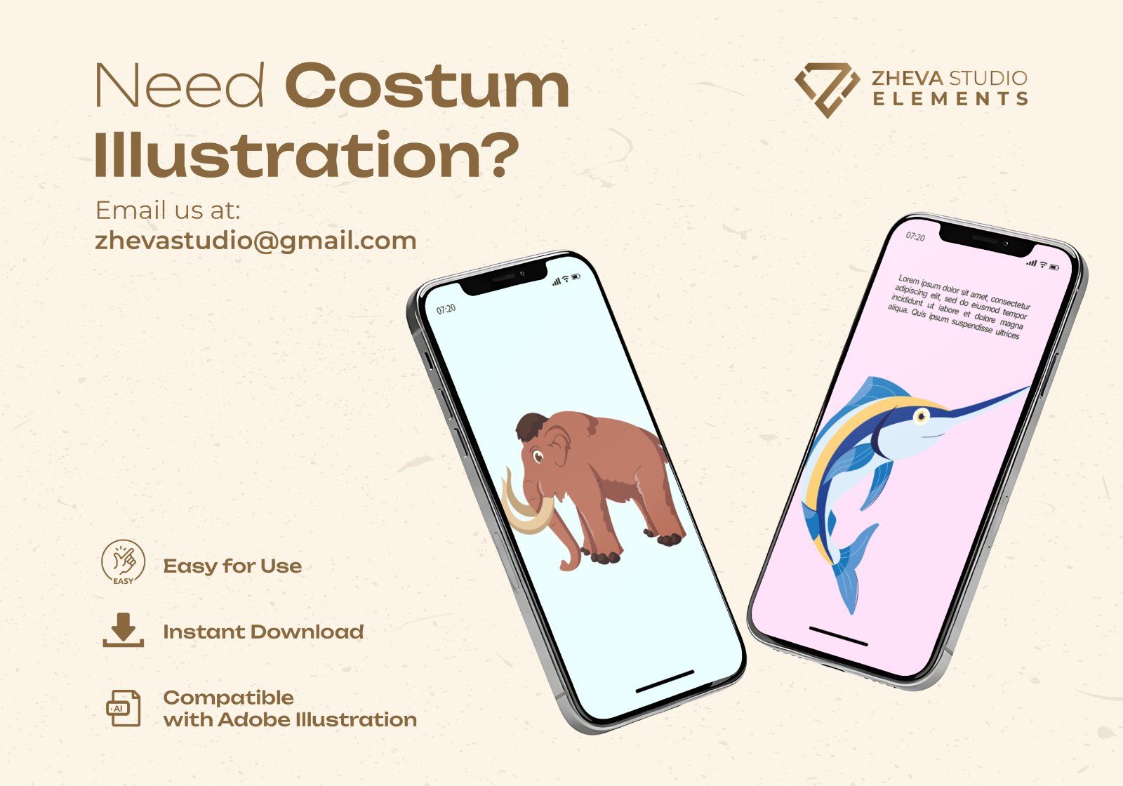 Premium wild forest animals Vector Illustration – 10 EPS & PNG Files