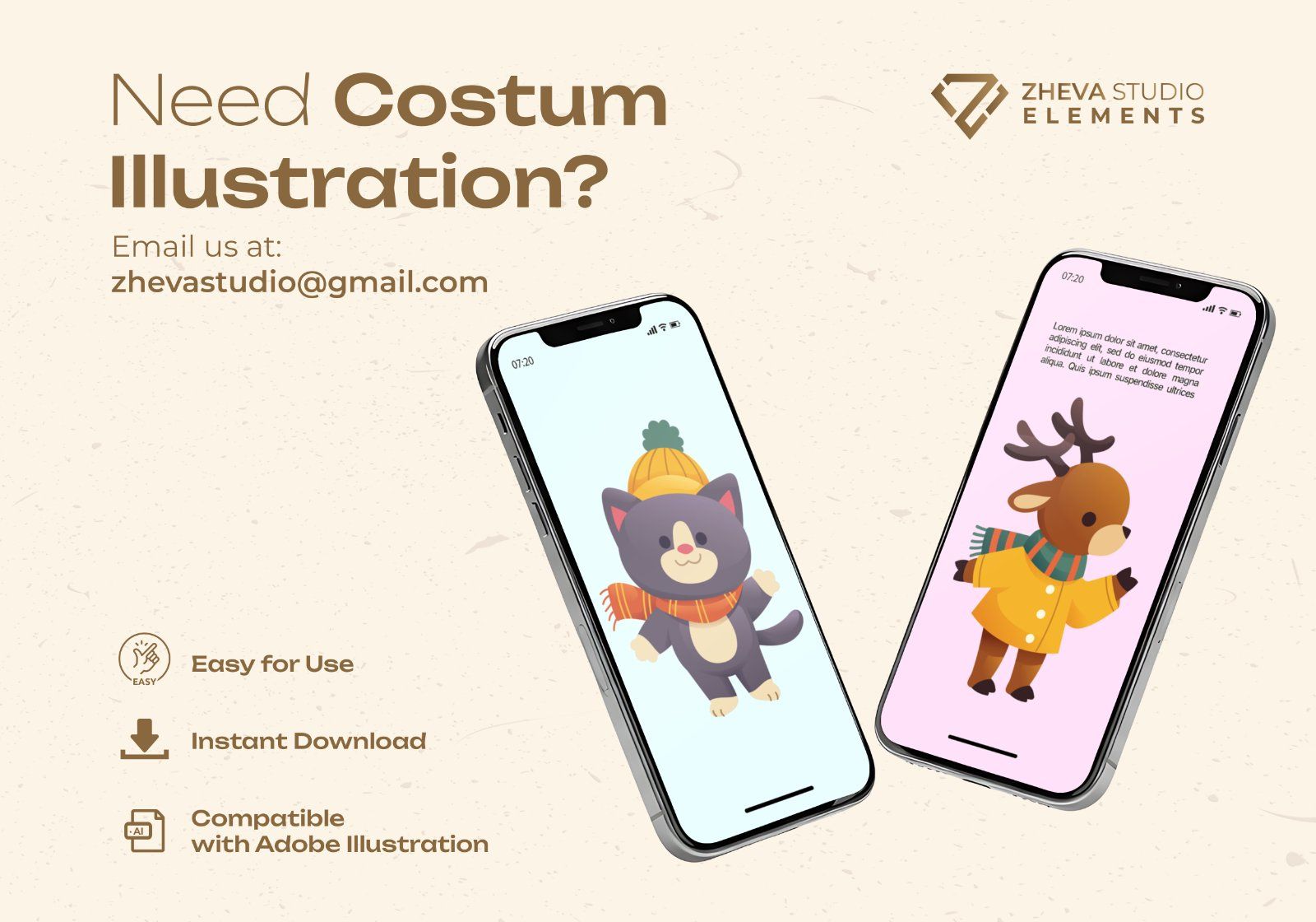 Premium Cute Winter Forest Animals