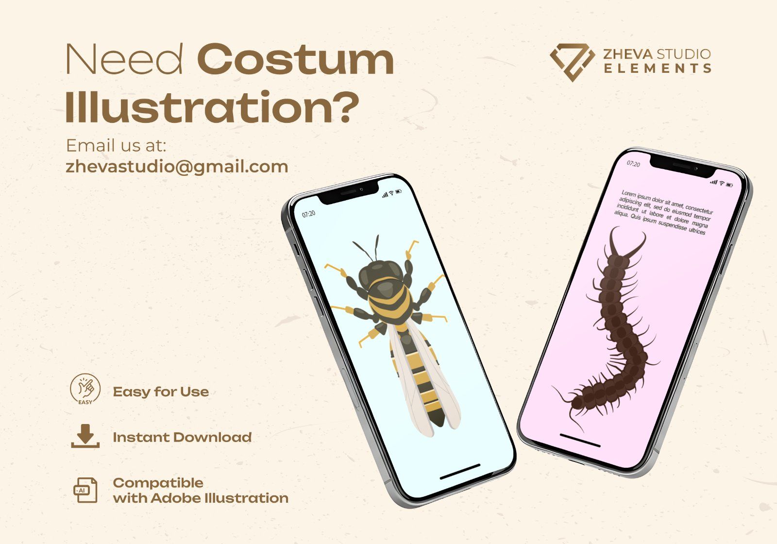 Premium Animal Insects Vector Illustration – 10 EPS & PNG Files