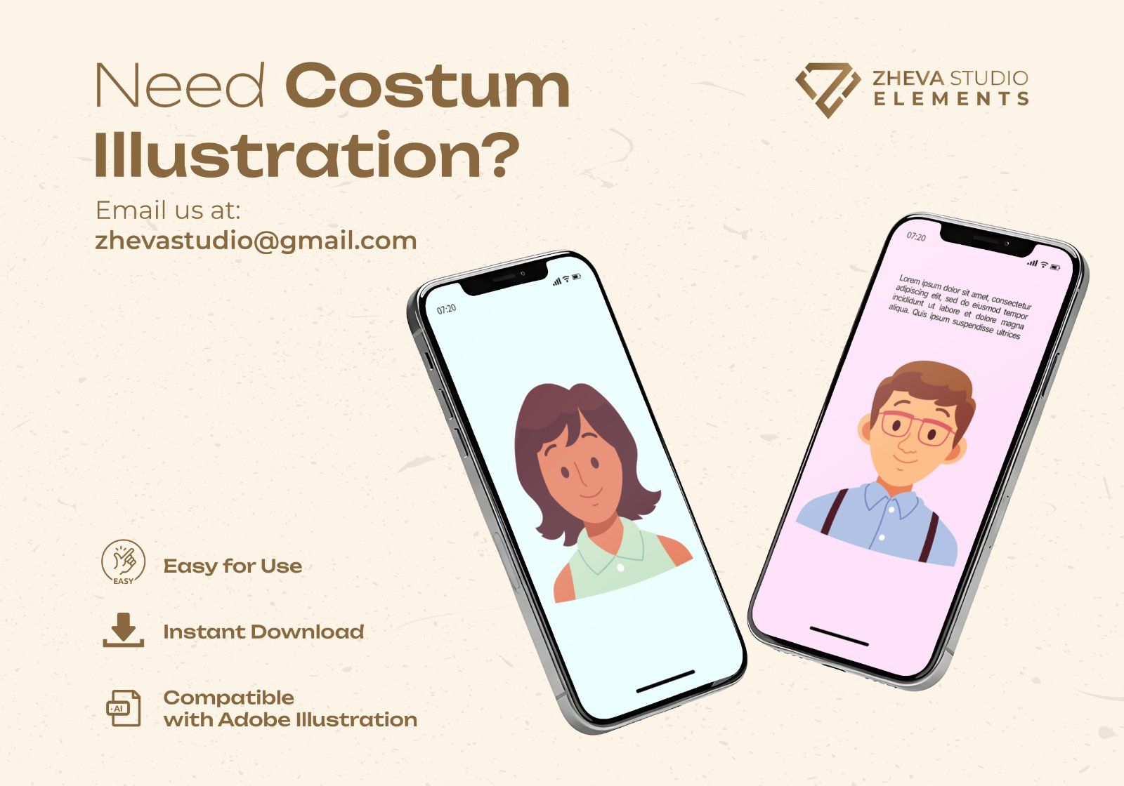 Premium Set of Diverse People Avatars Vector Illustration