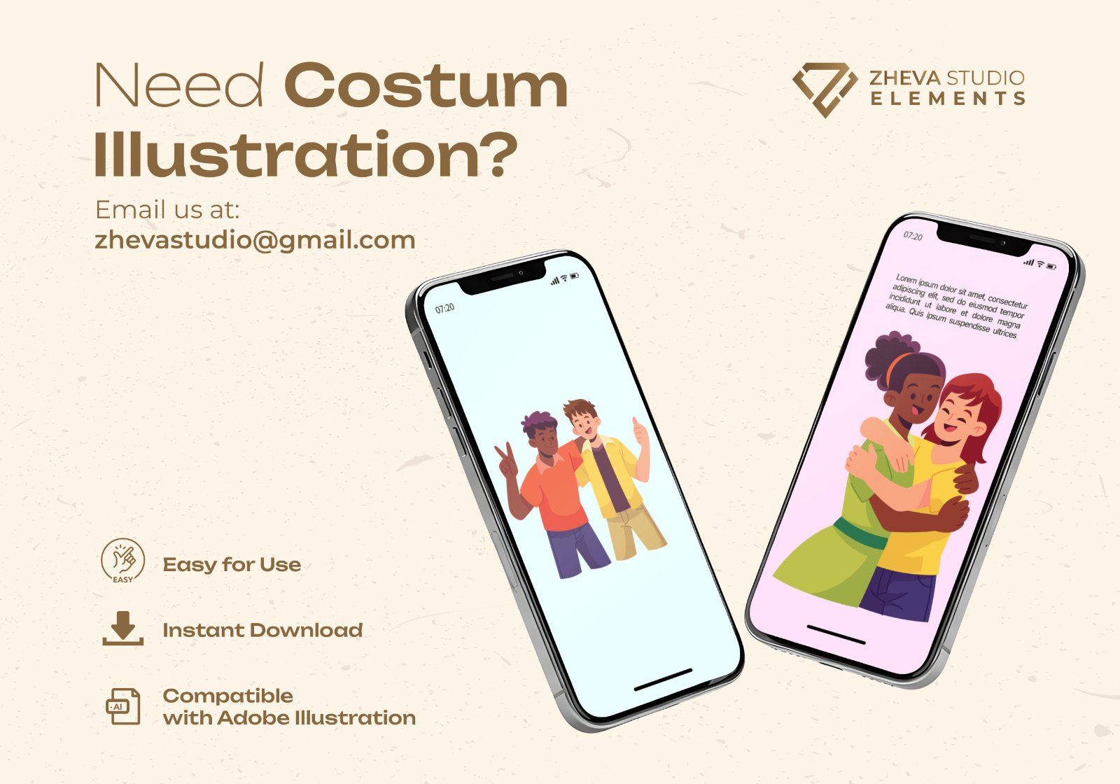 Premium Happy Friendship and Togetherness Vector Illustration – 6 EPS & PNG Files