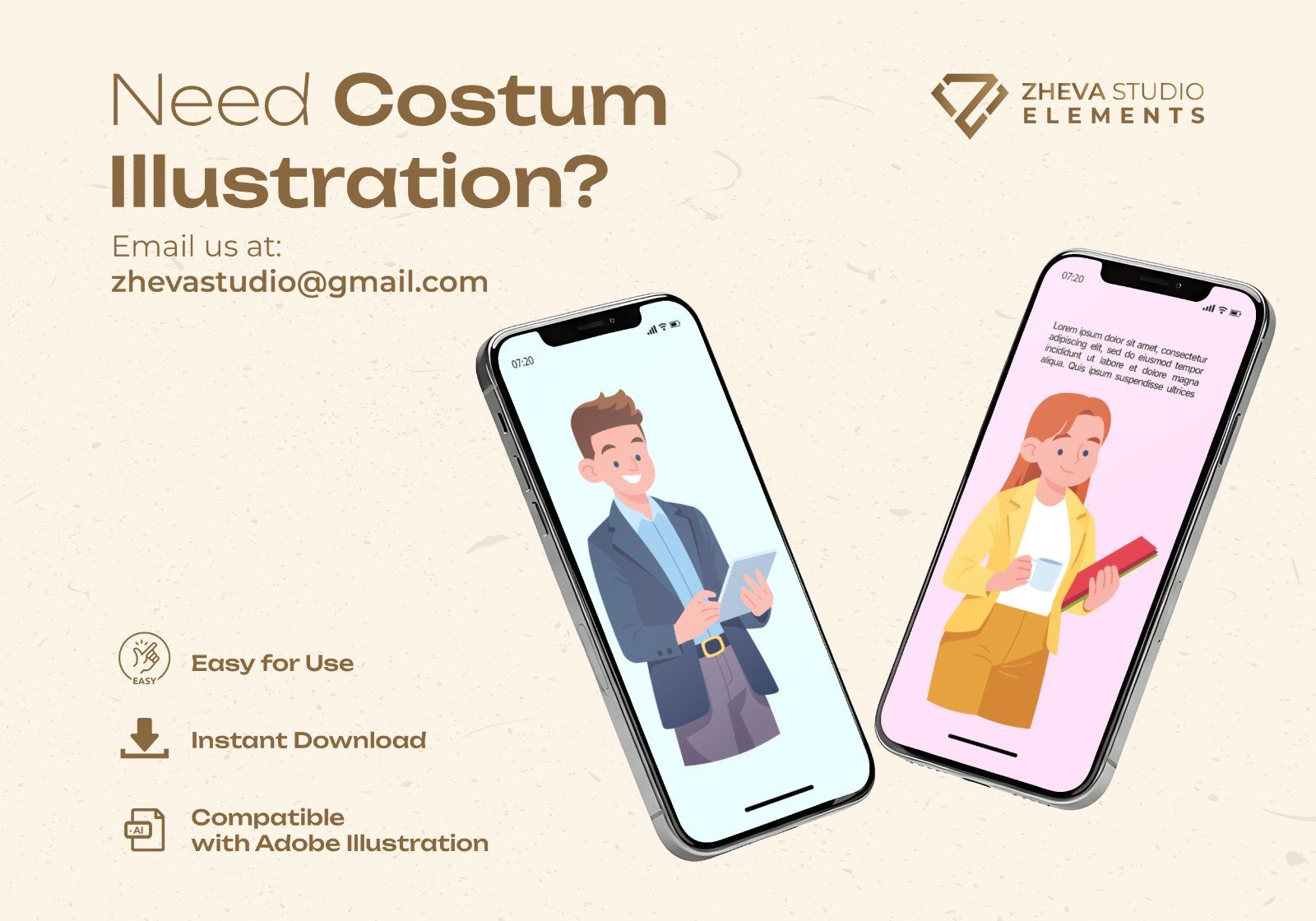 Premium Business People Working In Office Vector Illustration – 6 EPS & PNG Files