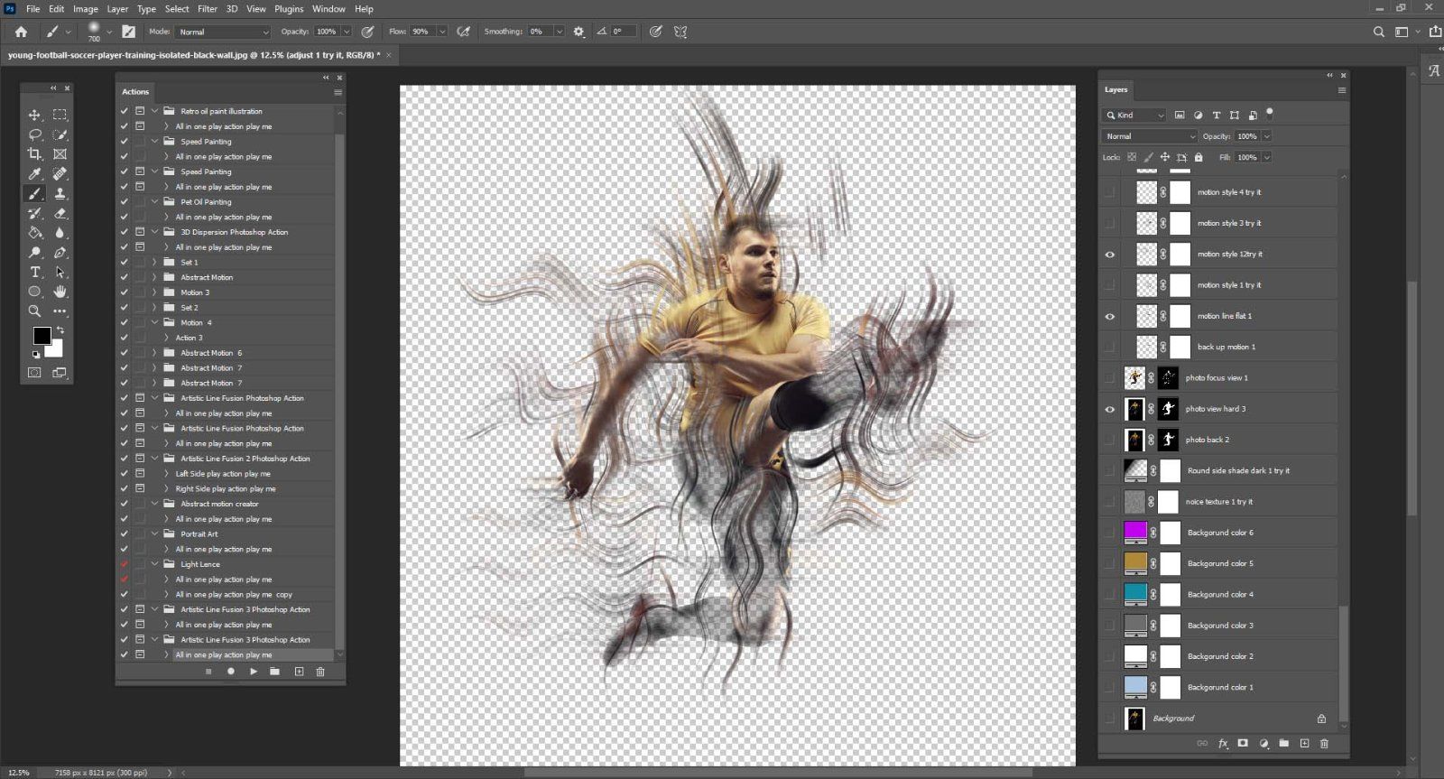 50 Artistic Line Fusion Action