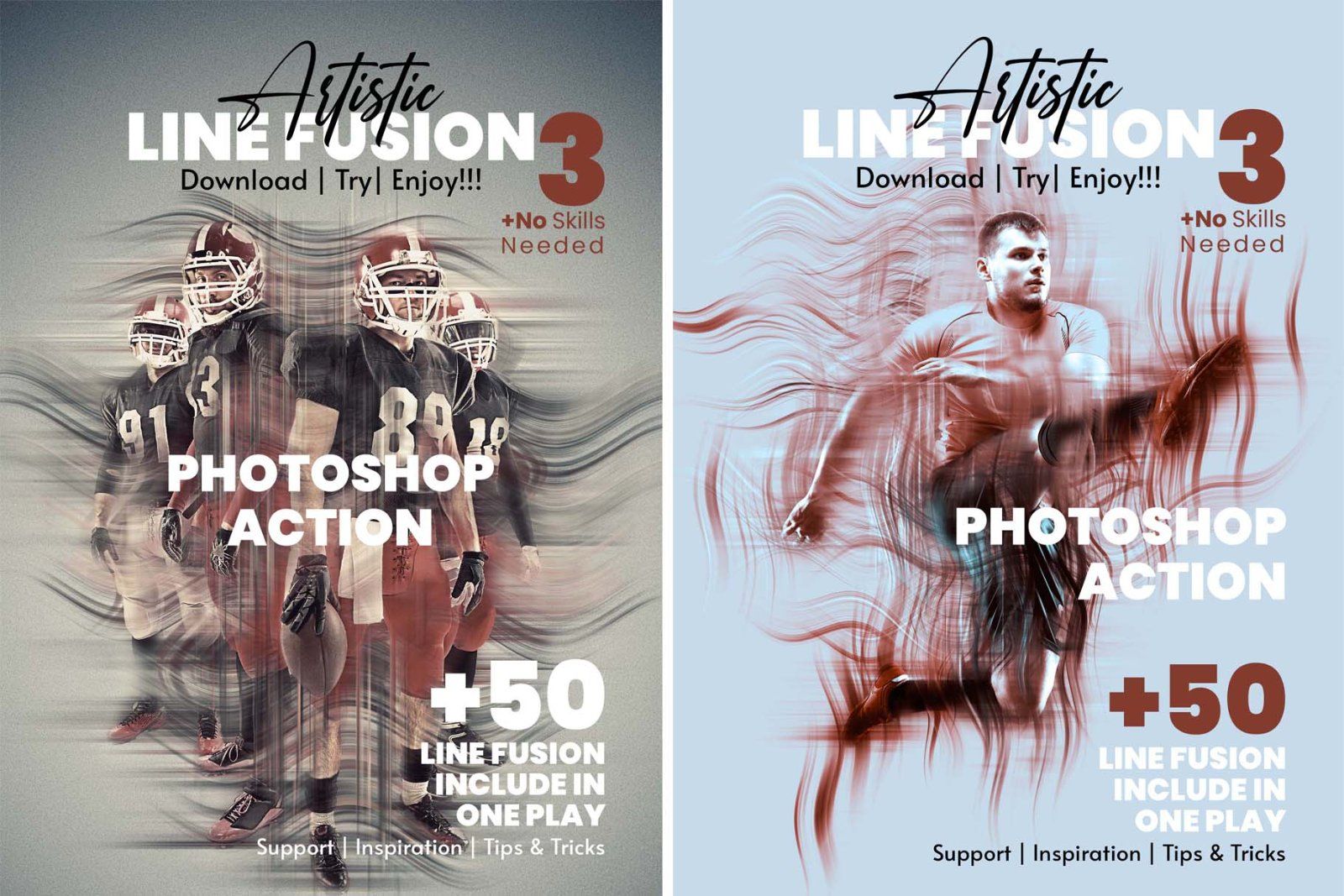 50 Artistic Line Fusion Action