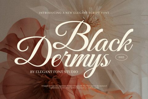 Black Dermys Wedding Font