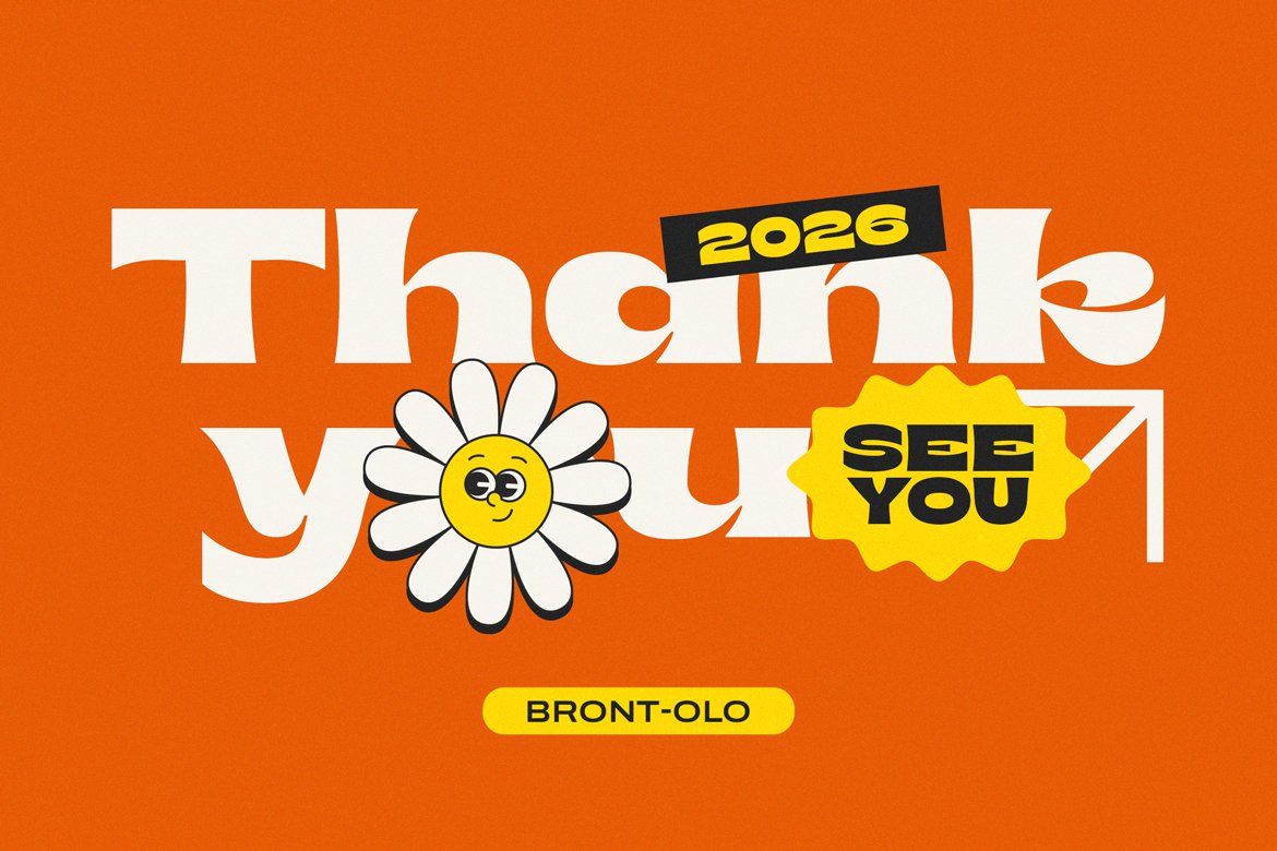 Bront-Olo – Retro Groovy Bold Display Font