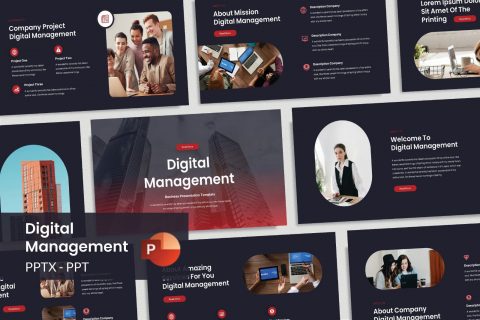 Digital Management - Business PowerPoint Template