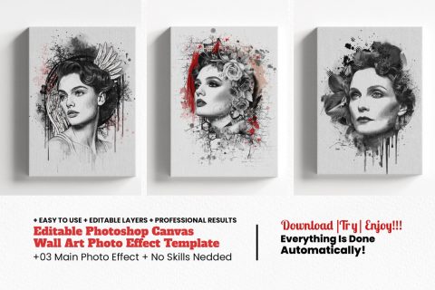 Canvas Wall Art Photo Template