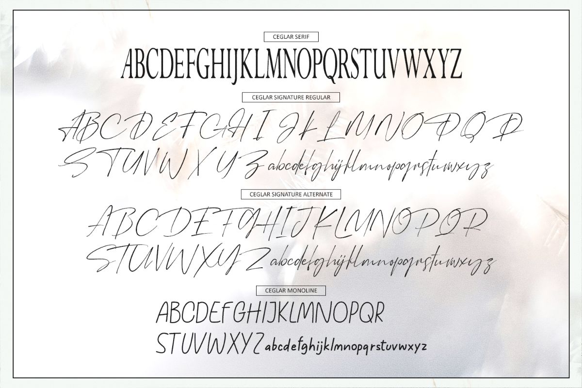 Ceglar – Elegant & Luxury Font Trio