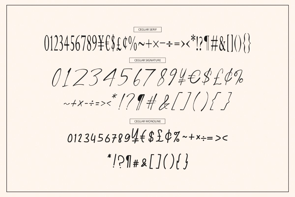 Ceglar – Elegant & Luxury Font Trio