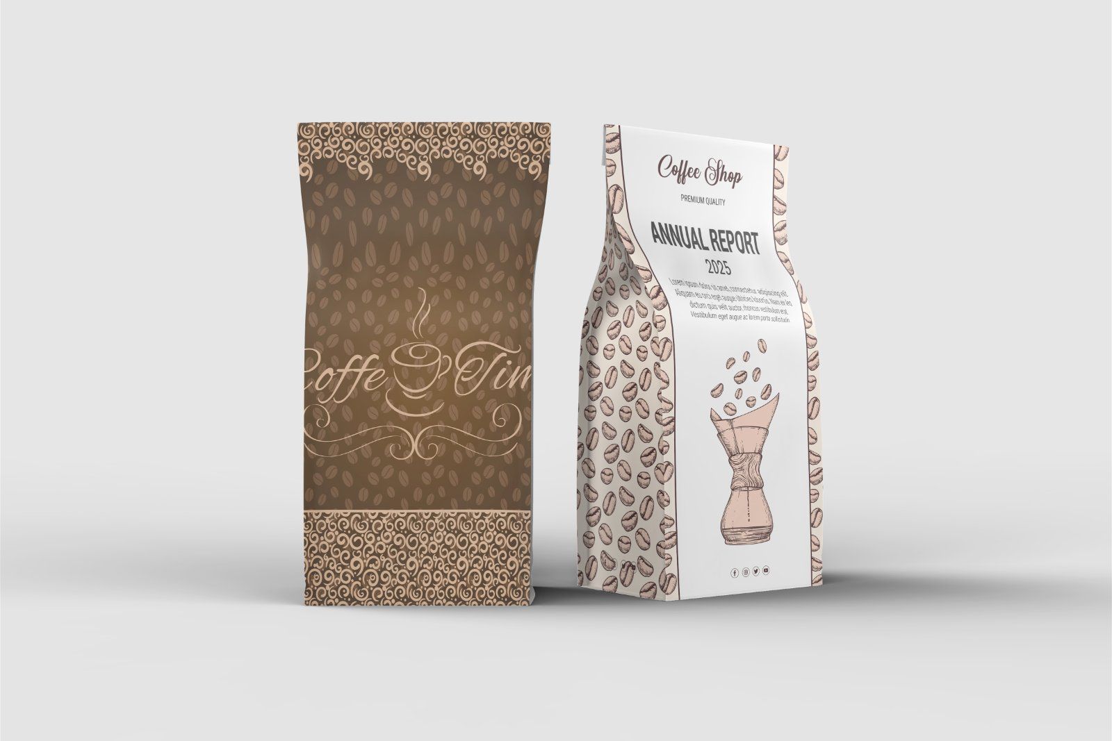 Coffee shop marketing mockup design