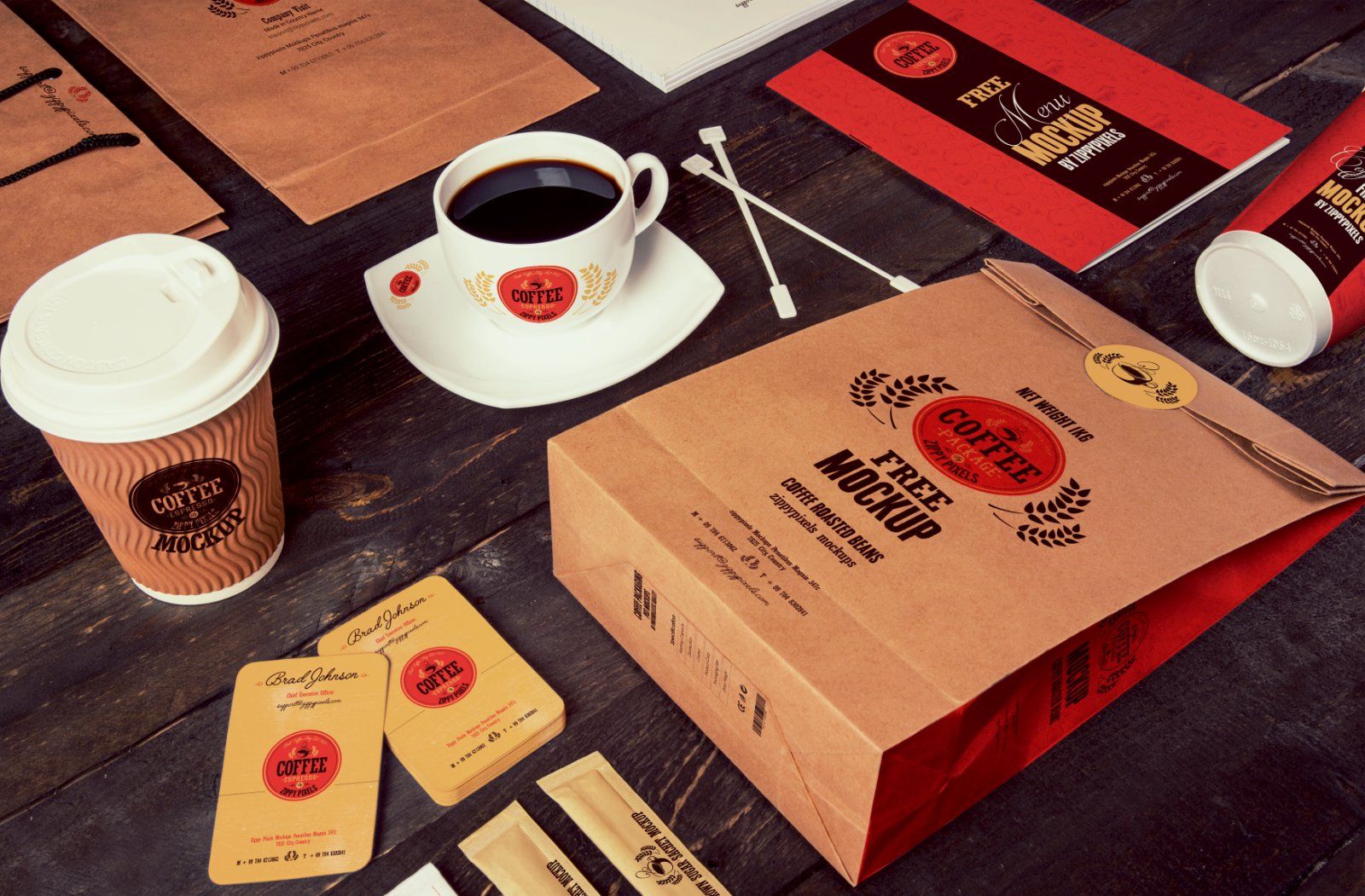 Coffee shop marketing mockup design