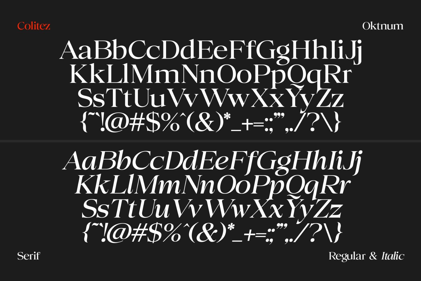 Colitez - Editorial Serif