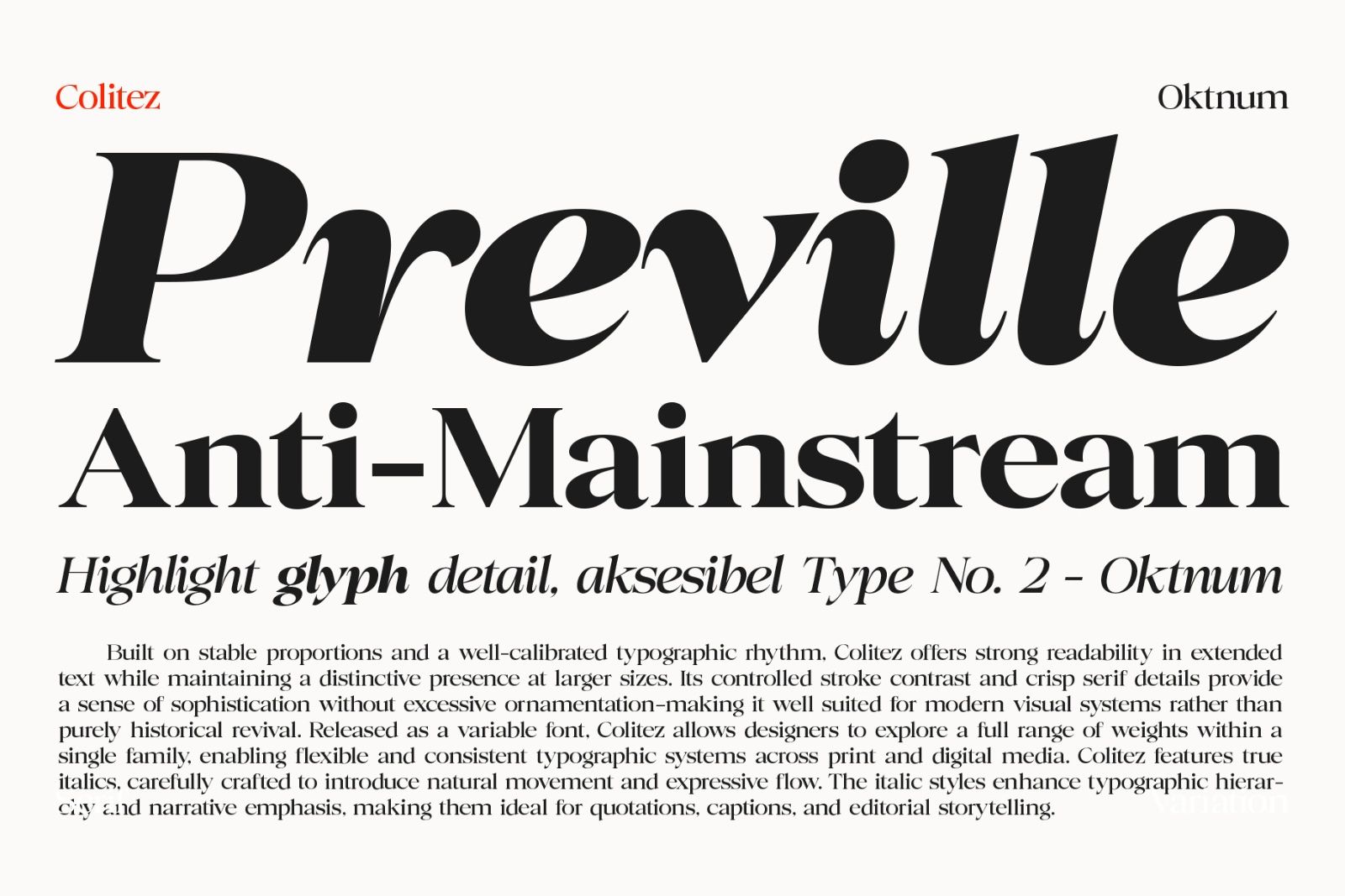 Colitez - Editorial Serif