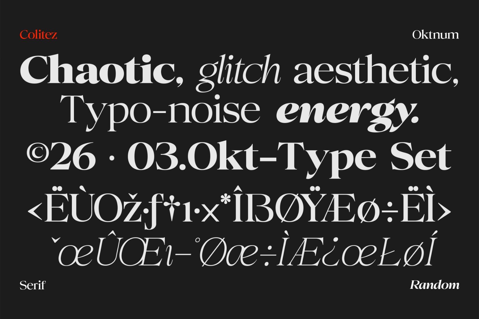 Colitez - Editorial Serif