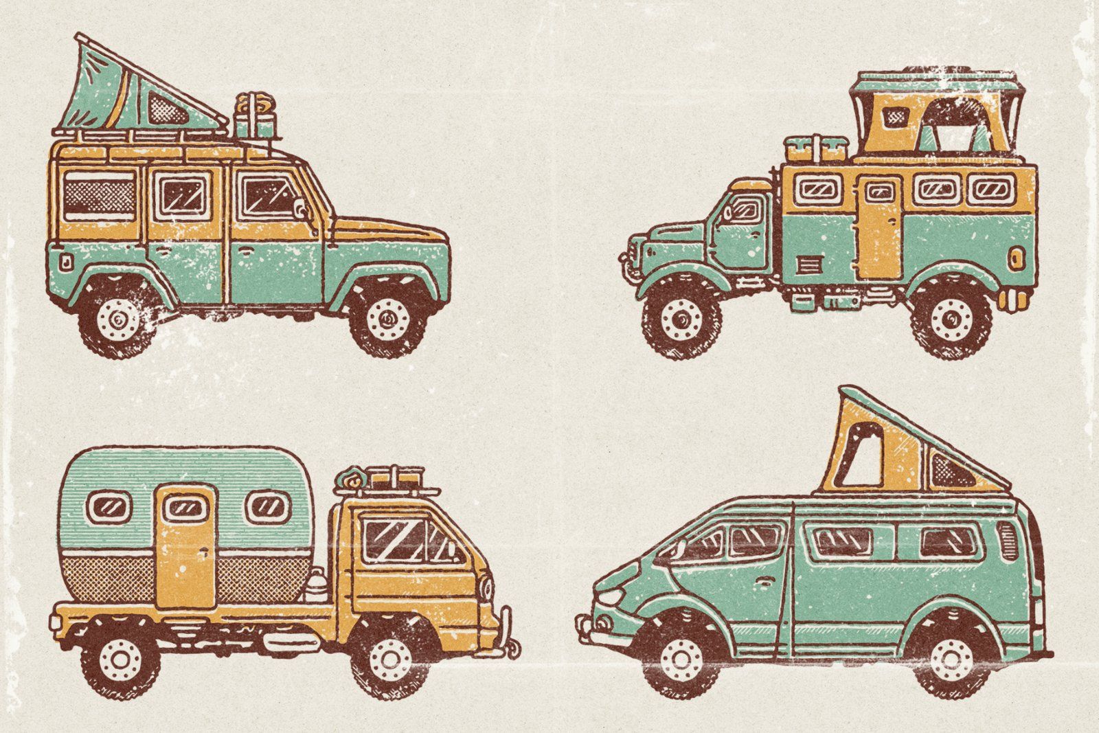 Vintage Outdoor Icon Pack — Hand Drawn Camping & Adventure Gear