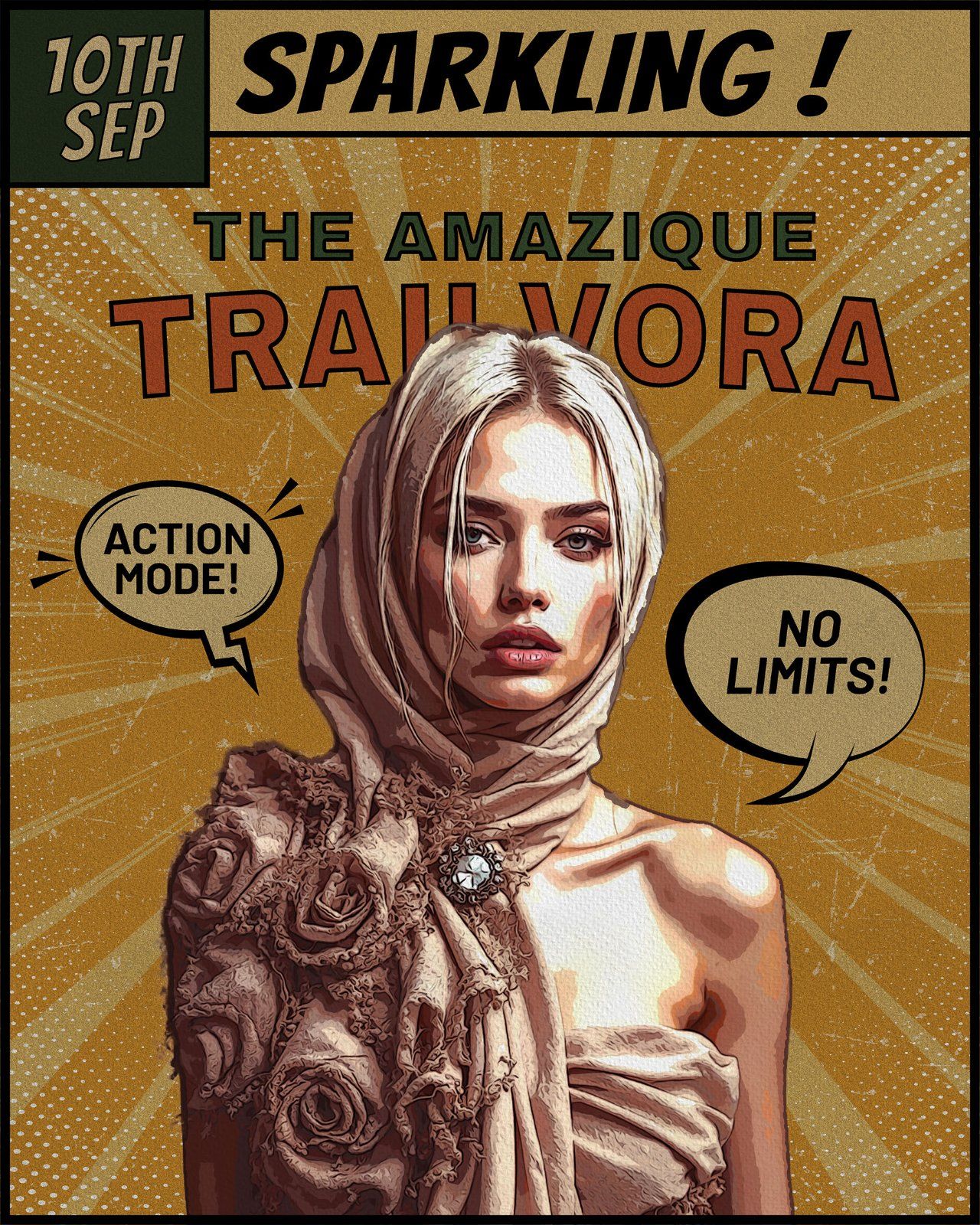 Comic Portrait Photo Effect Template