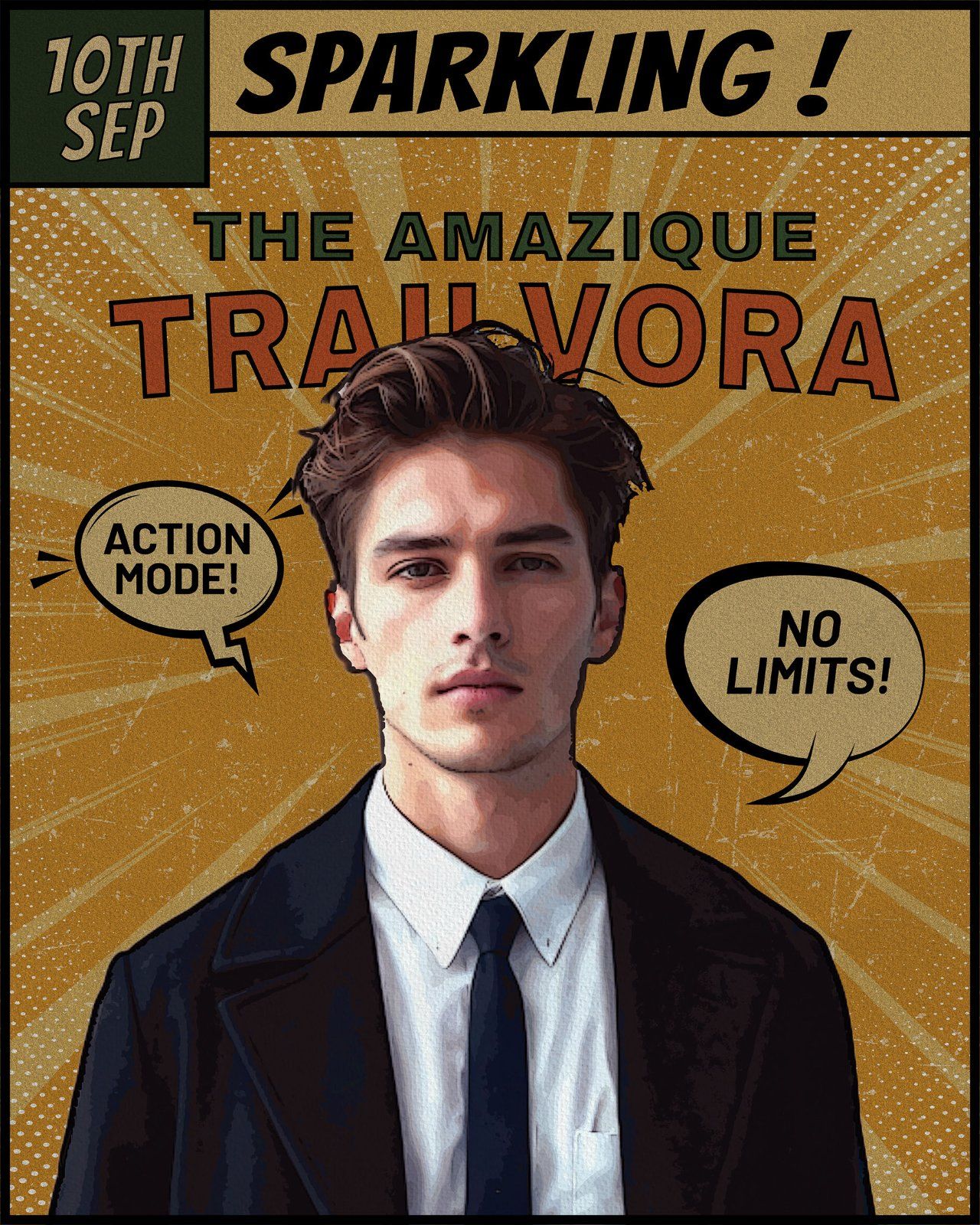 Comic Portrait Photo Effect Template