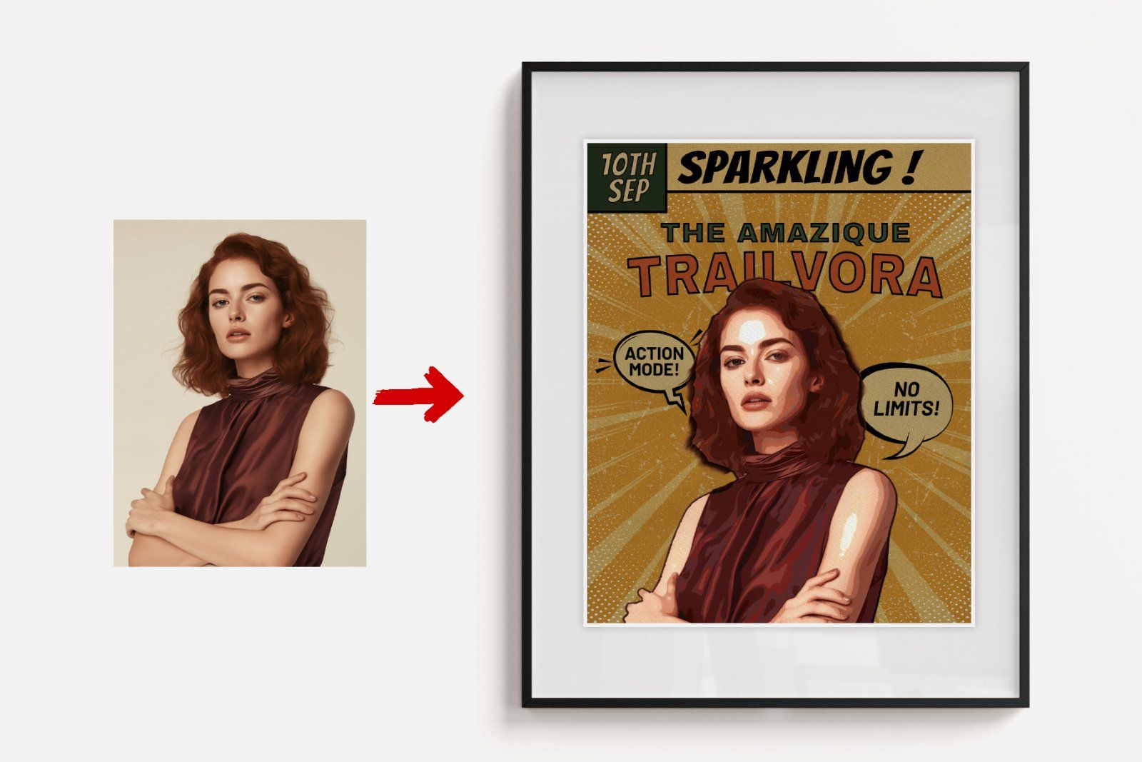 Comic Portrait Photo Effect Template