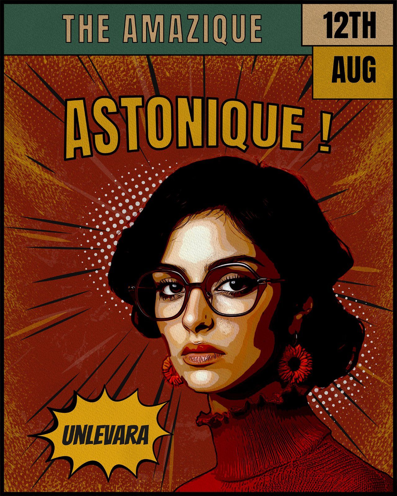 Comic Portrait Photo Effect Template