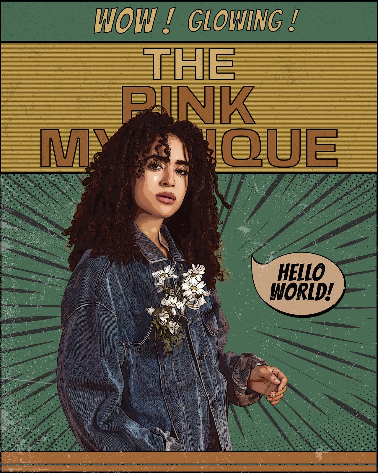 Comic Portrait Photo Effect Template