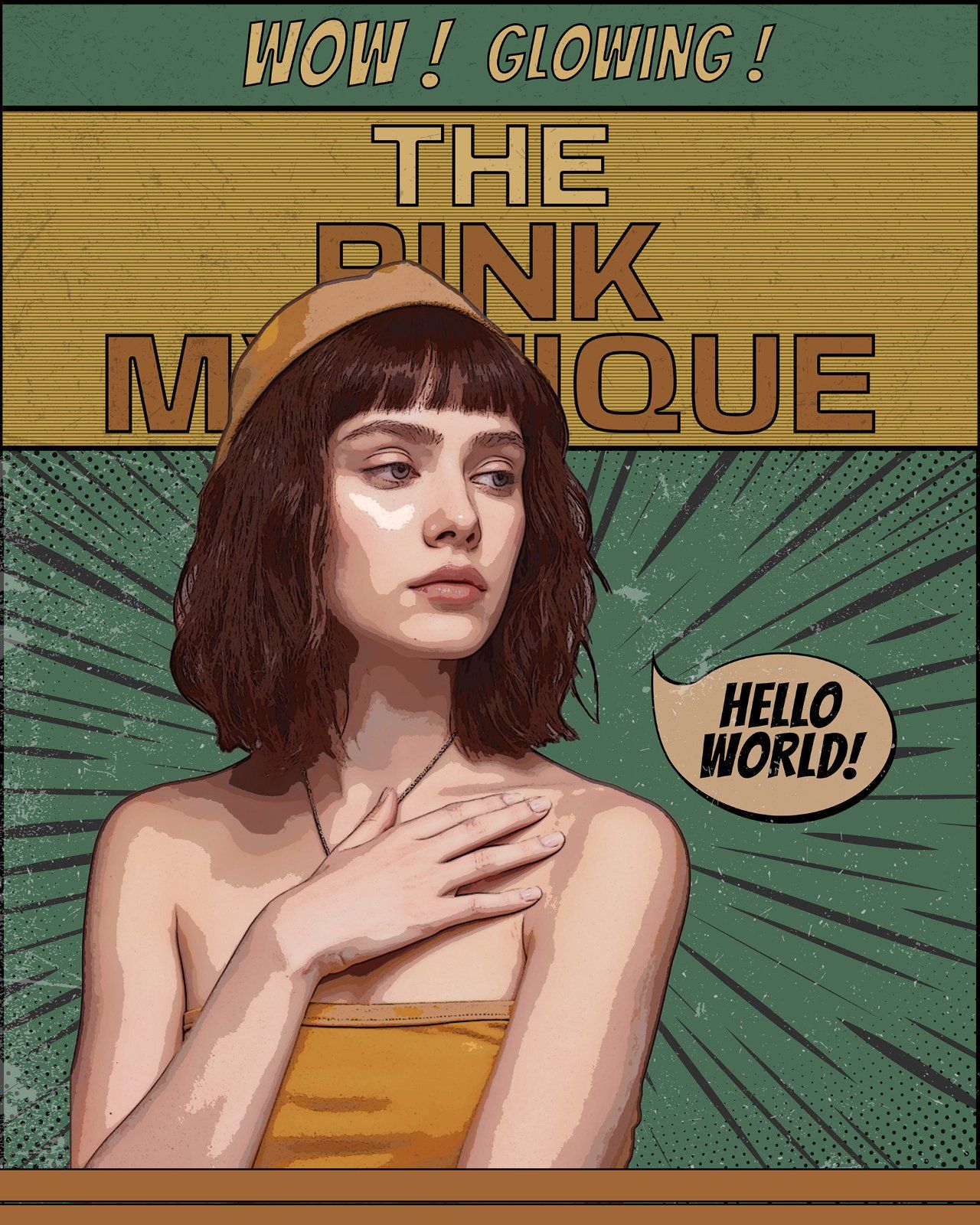 Comic Portrait Photo Effect Template