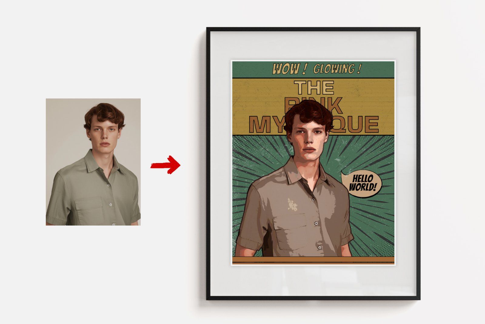 Comic Portrait Photo Effect Template