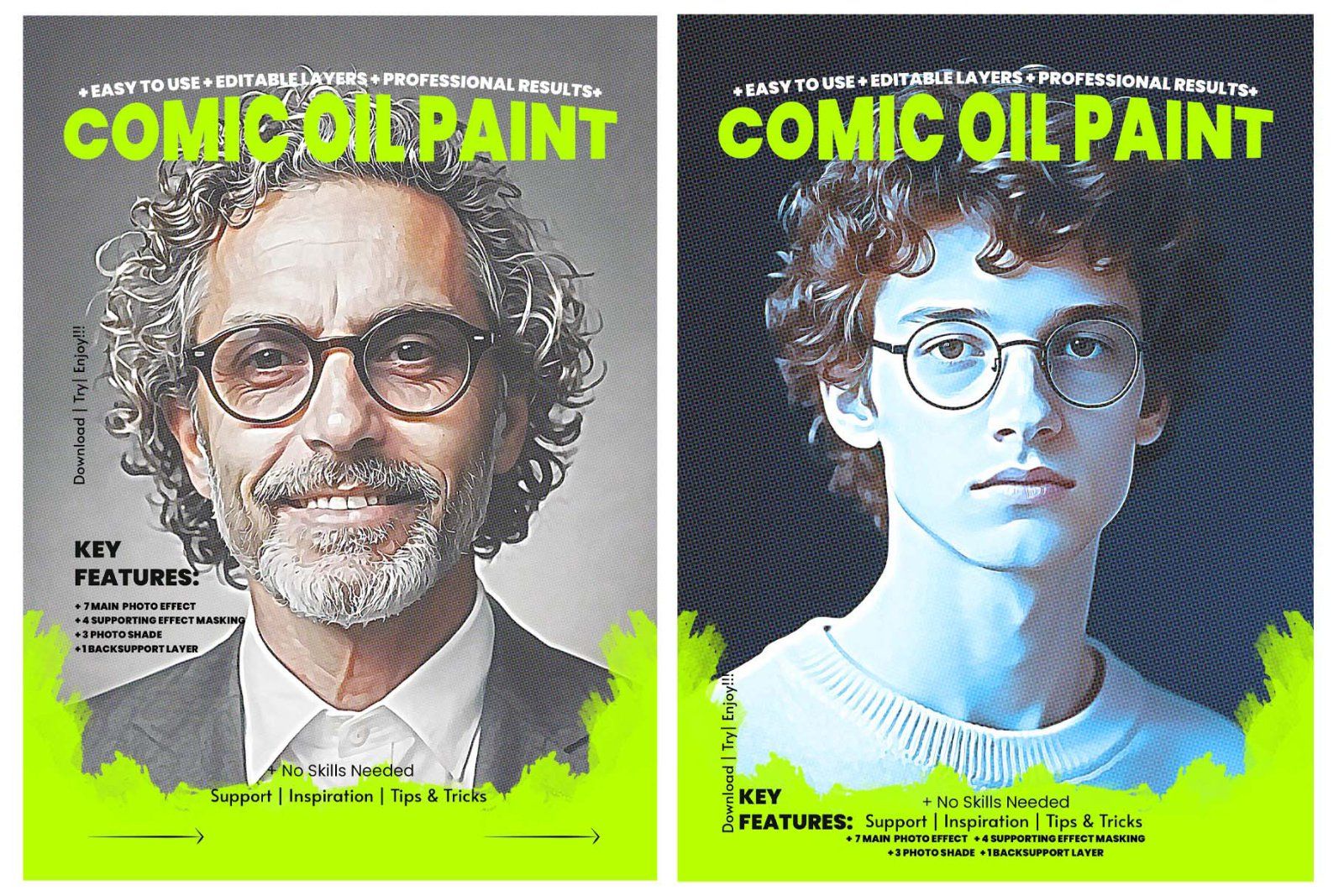 Comic Oil Paint Photoshop Action