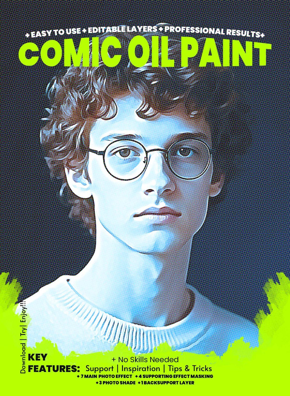 Comic Oil Paint Photoshop Action