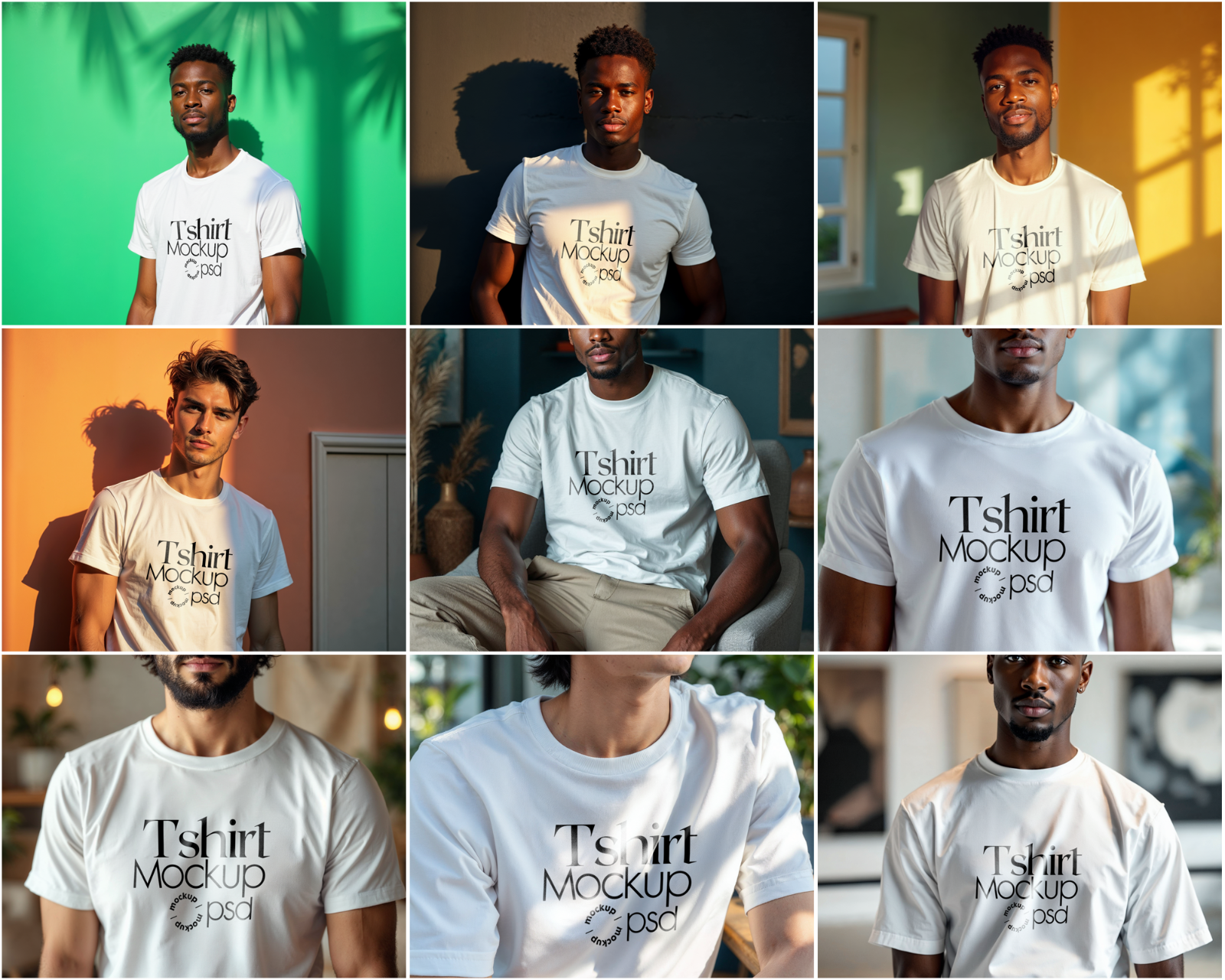 100 T-Shirt Mockup PSD Bundle – Gildan 64000 & Bella Canvas 3001 for Print on Demand