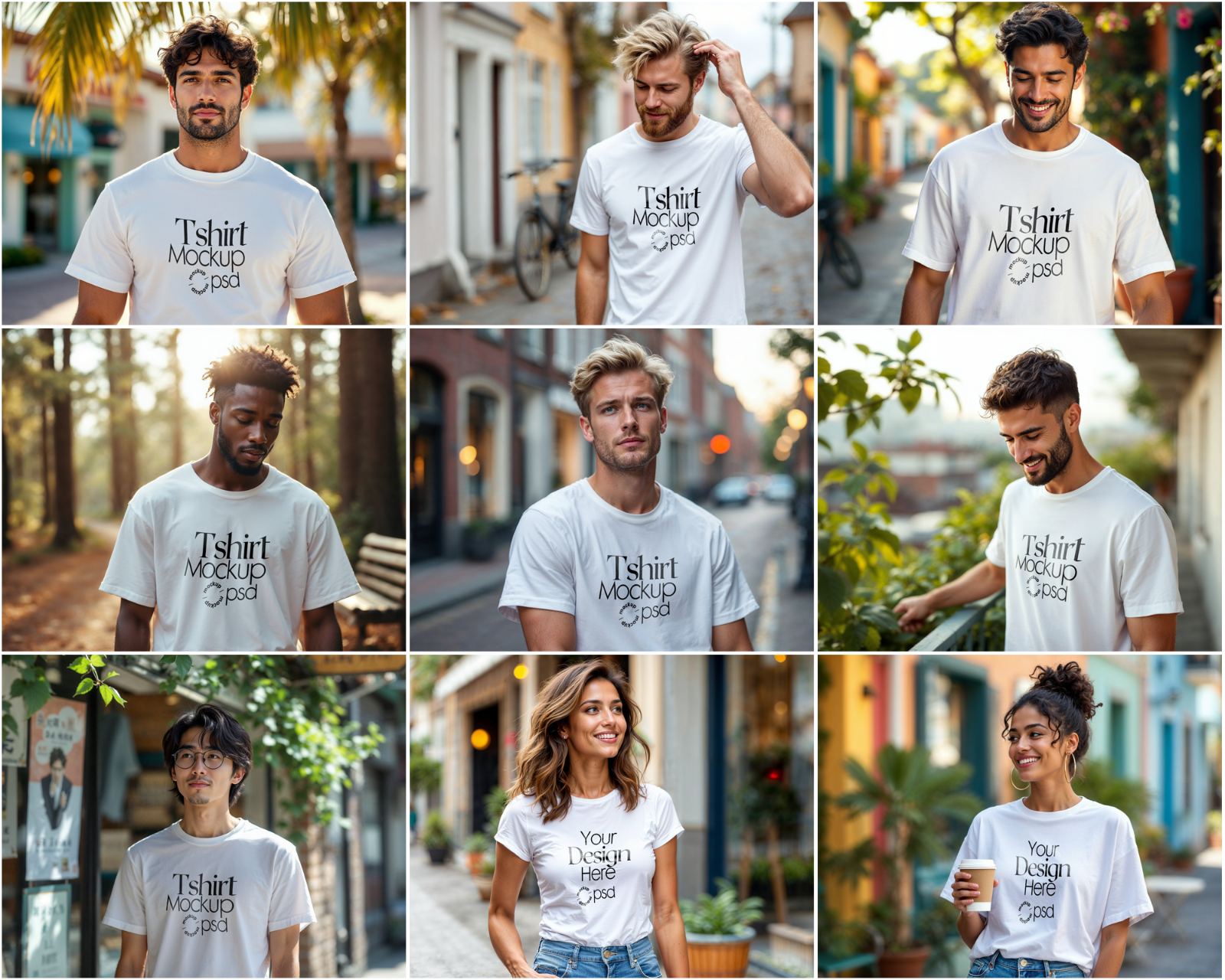 100 T-Shirt Mockup PSD Bundle – Gildan 64000 & Bella Canvas 3001 for Print on Demand