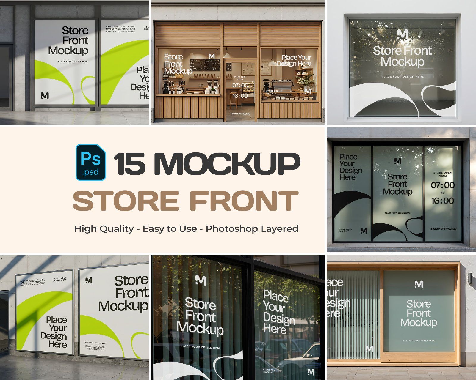 15 Premium Store Front Mockup Collection