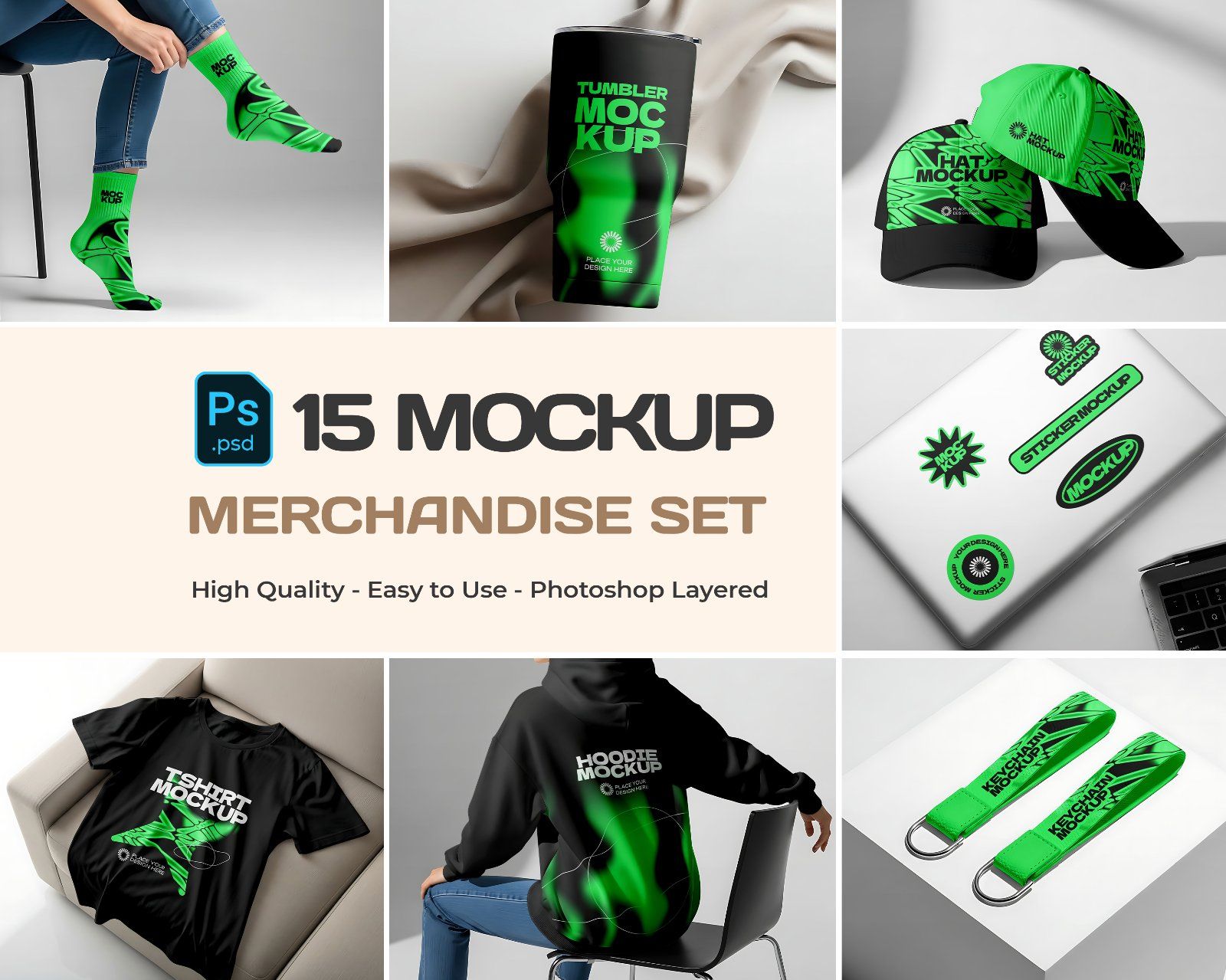 Drawstring Bag Mockup – Realistic PSD Template for Merchandise Branding