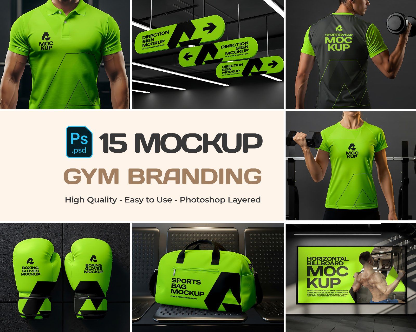 Premium Gym Branding Mockup Bundle
