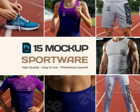 15 Premium Sportswear for Brand Mockup