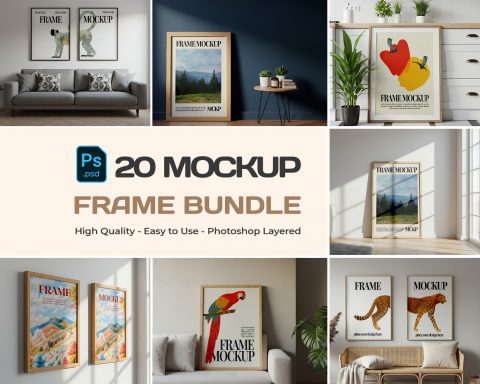 20 Premium Frame Mockup Bundle Collection