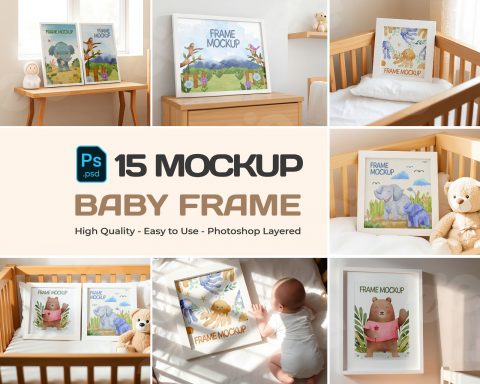 Premium Baby Frame Mockup Collection