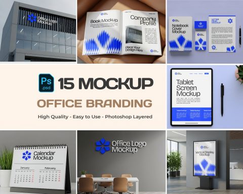 15 Premium Office Branding Mockup