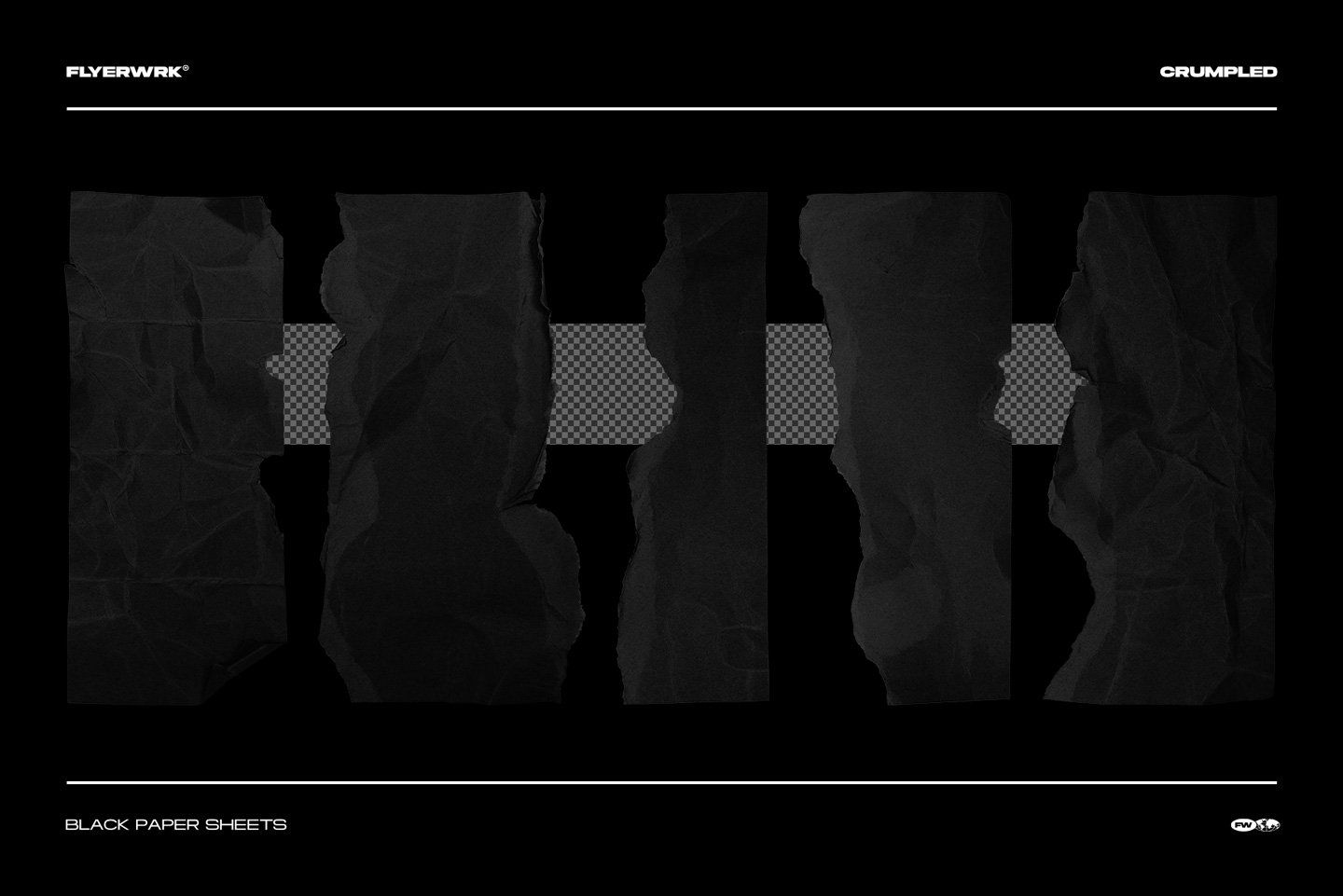 30 Crumpled Paper Sheets