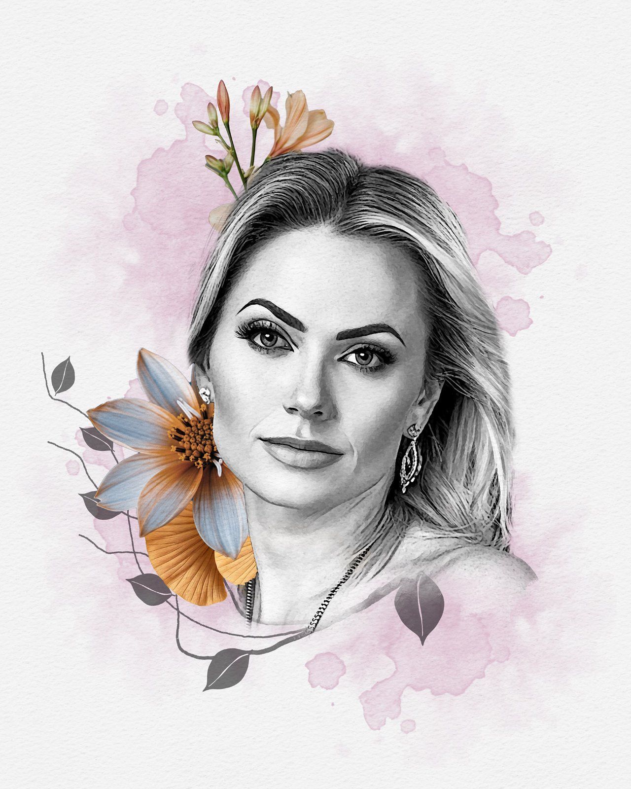 Flower Decoration Photo Template