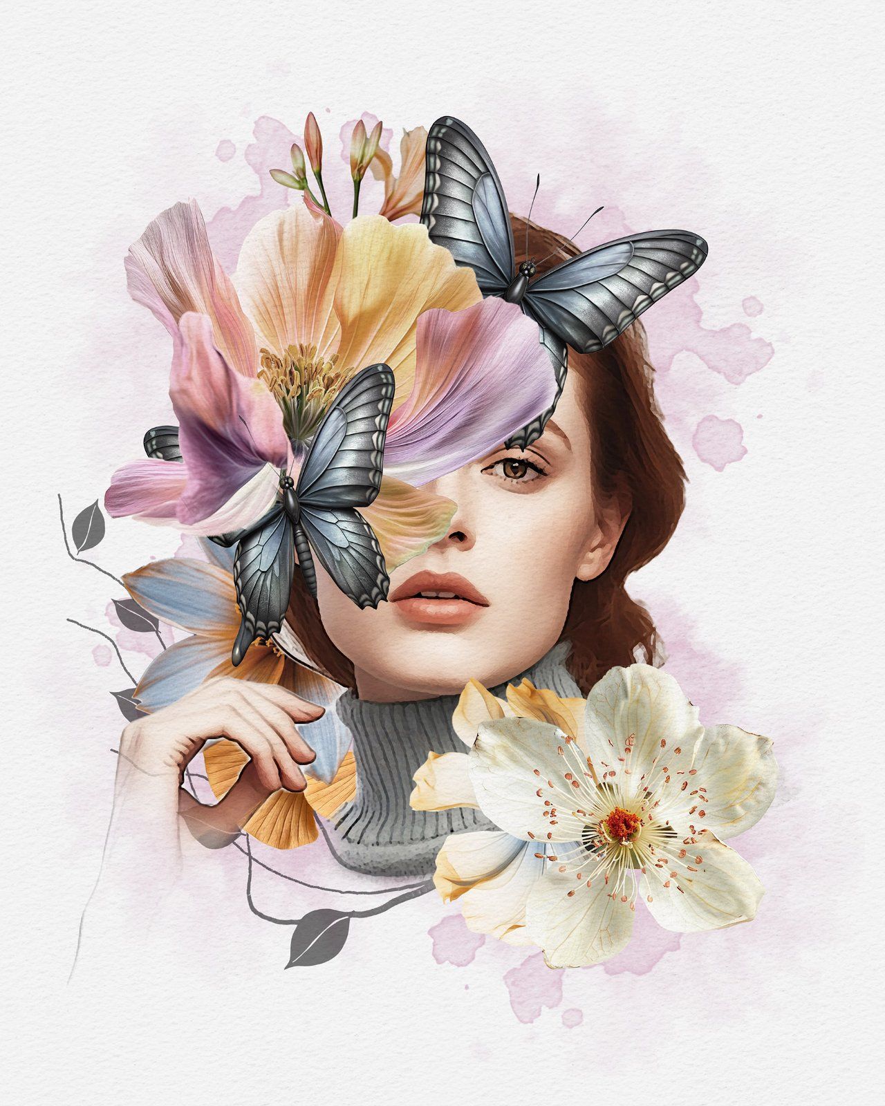 Flower Decoration Photo Template