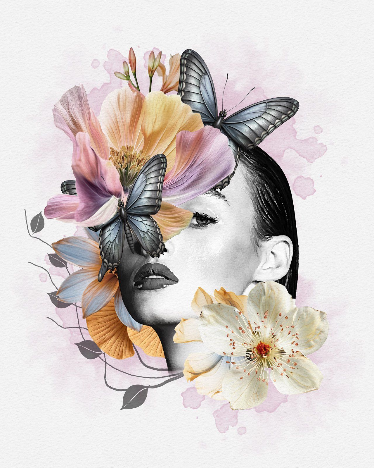 Flower Decoration Photo Template