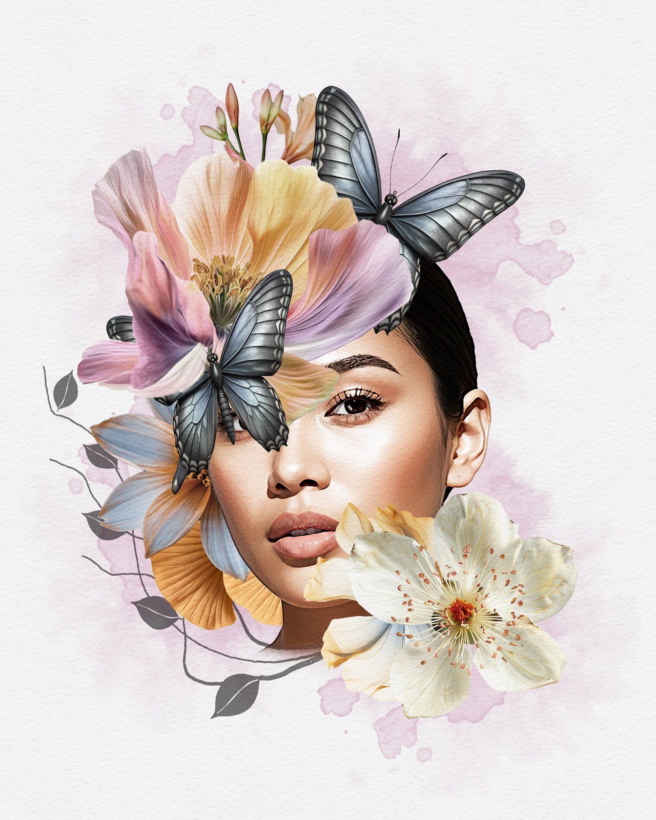 Flower Decoration Photo Template