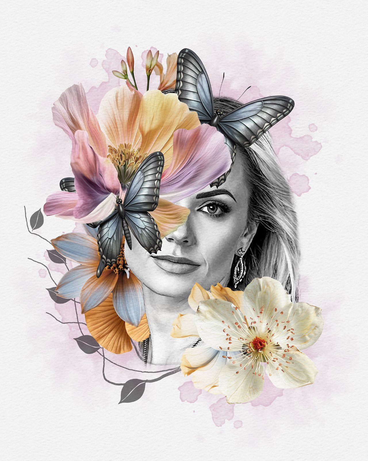 Flower Decoration Photo Template