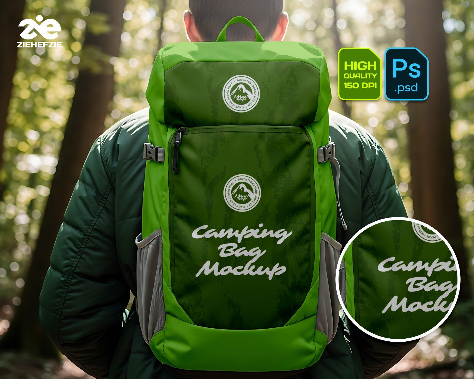Adventure Brand Mockup Bundle – 15 PSD Templates for Outdoor & Camping Gear Design