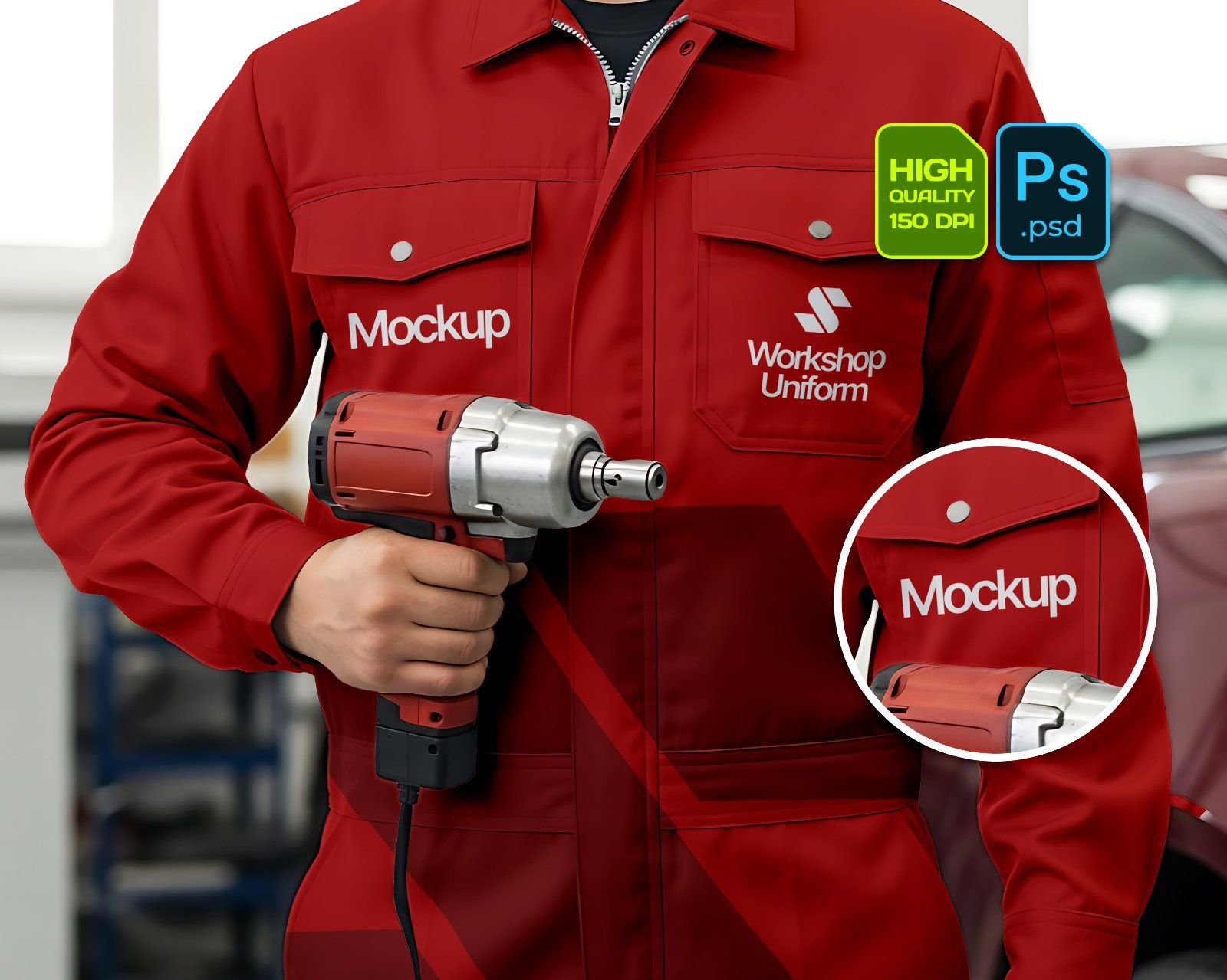 16 Workshop & Car Wash Mockups – PSD Toolbox, Flyer, Uniform, Door, and Product Label Kit