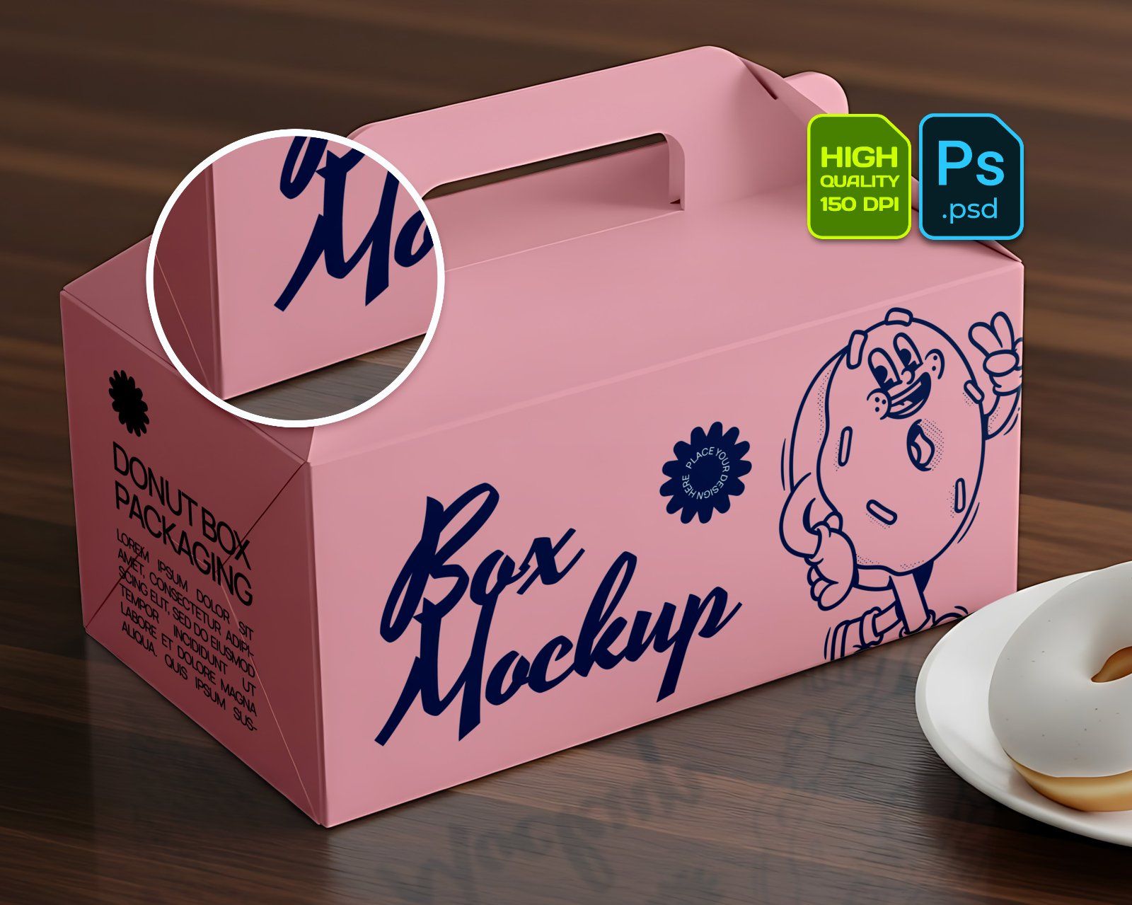 Branding Mockup Donut & Coffee Shop PSD – Cafe Scene Templates for Packaging, Cups, and Menu Design