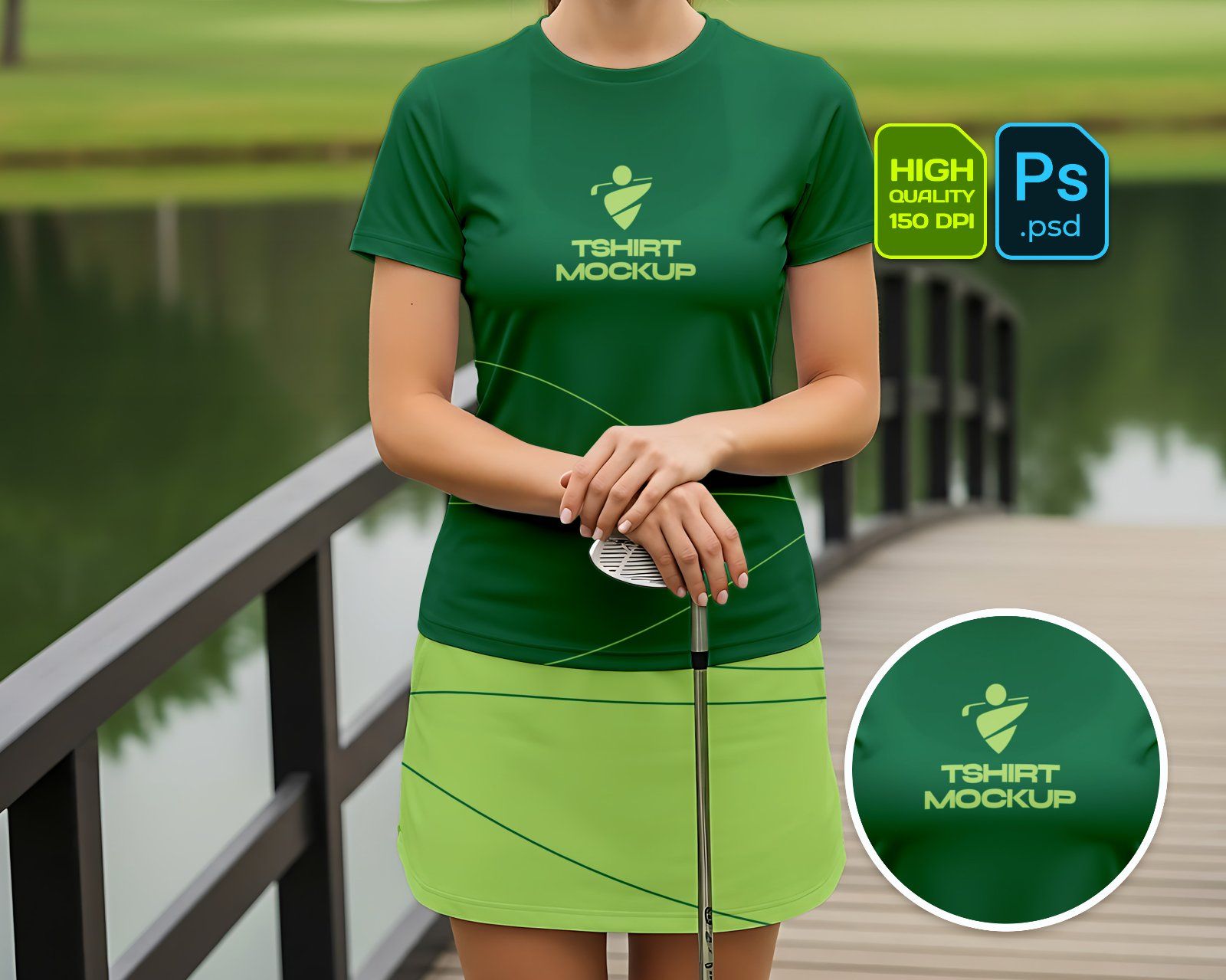 Golf Club Banner Mockup – Realistic Outdoor PSD Template